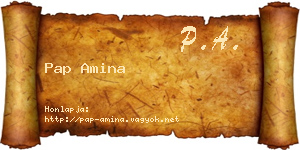 Pap Amina névjegykártya